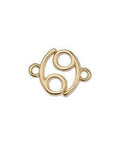 (GQZ7161F) CANCER Zodiac signs Capricorn with 2 rings about 12-15MM Zodiac signs Capricorn with 2 rings about 12-15MM